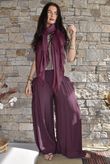 Basso Shirring Sailor Palazzo Pant Deep Damson